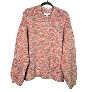 NWT Velvet By Graham & Spencer Women's XL Trix Multicolored Knit Sweater Alpaca